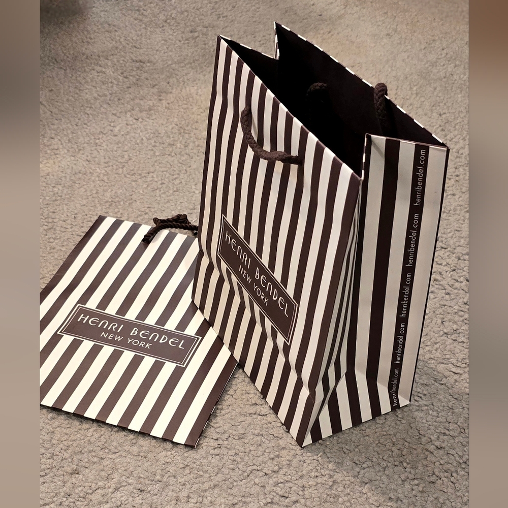 Henri Bendel Small Paper Shopping Bags,  2 Bags